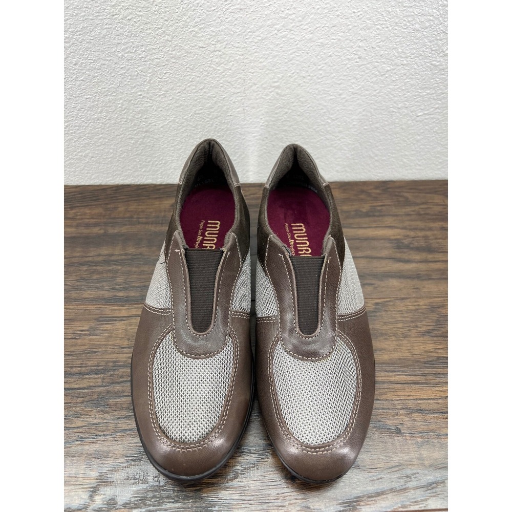 Munro American‎ USA Made Brown Leather Comfort Slip On Women's Shoes 6.5M
